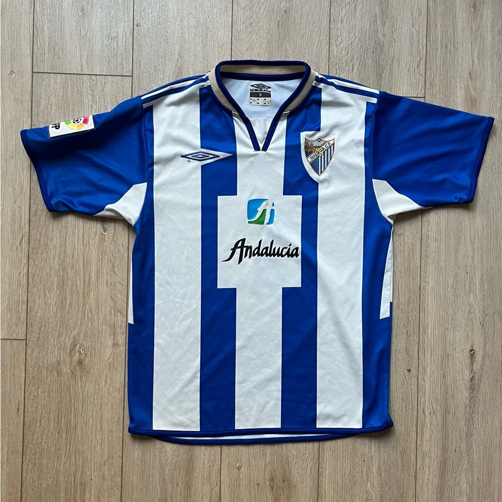 2005-06 Umbro Malaga CF Spain Home Soccer Shirt, Reyes 7